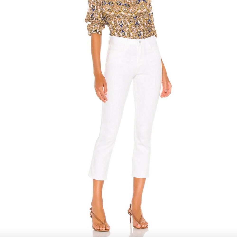 L'AGENCE Nadia High Rise Crop Straight Jeans